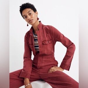 Madewell Garment-Dyed Denim Slim Coverall Jumpsuit